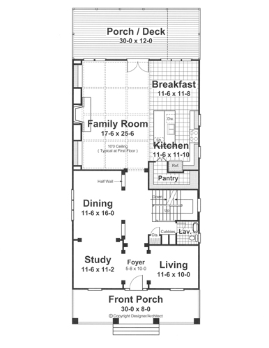 First Floor image of Kensington I - B House Plan